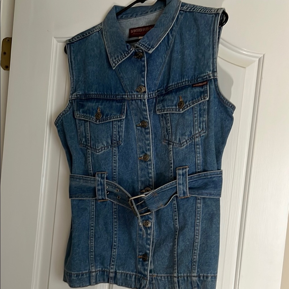 NWT Union Bay Vintage Denim Vest with Belt
